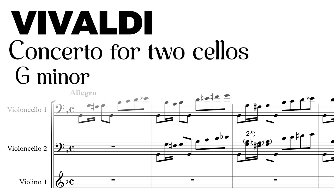 Vivaldi: Concerto for Two Cellos in G minor | RV 531 [Full Score]