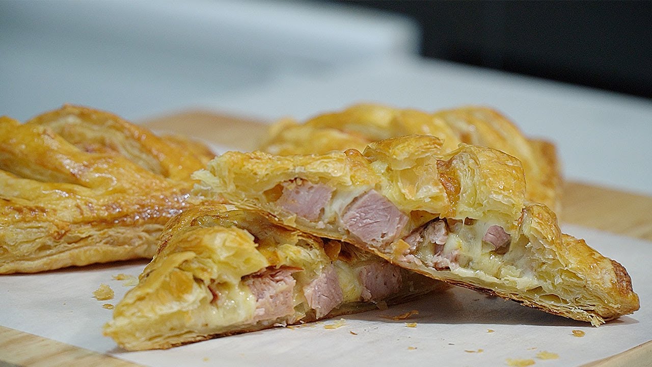 EASY Ham and Cheese Puff Pastry Turnovers  -  Perfect Savoury Snack