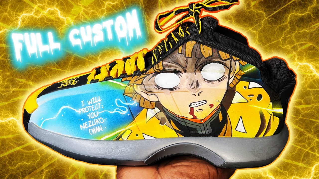 🔥Эти кастомные кроссовки Zenitsu Kobes вас ШОКИРУЮТ (Adidas Crazy 1)❗️| ПОЛНЫЙ КАСТОМ