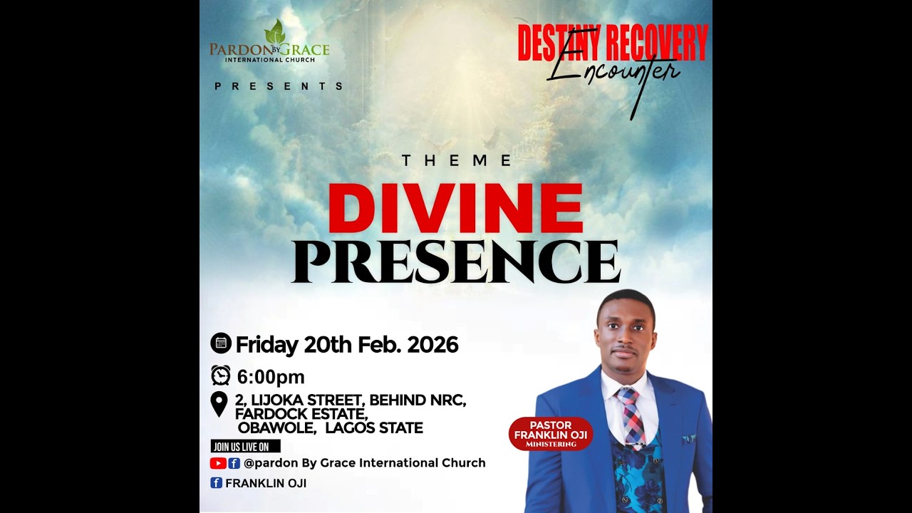 Destiny Recovery Encounter 20th Feb.2026|THEME:DIVINE PRESENCE|With Pastor Franklin Oji