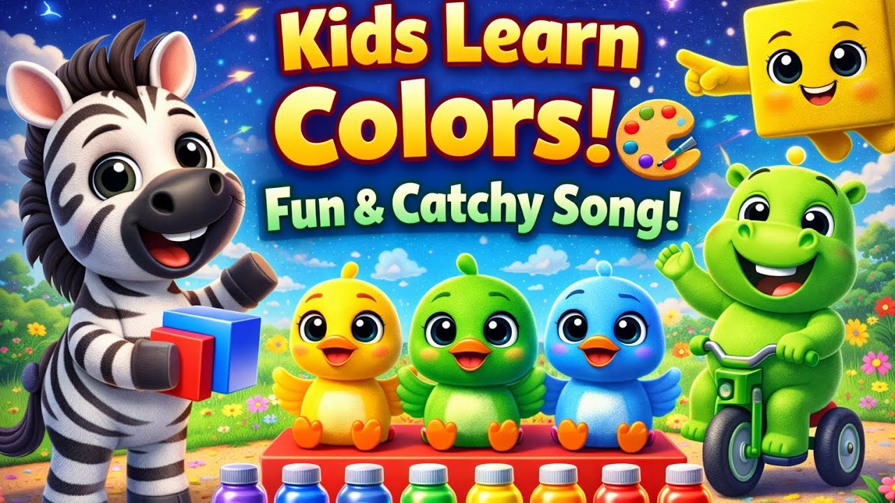 Learn Colors with Fun! 🌈 | 3D Kids Cartoon Song