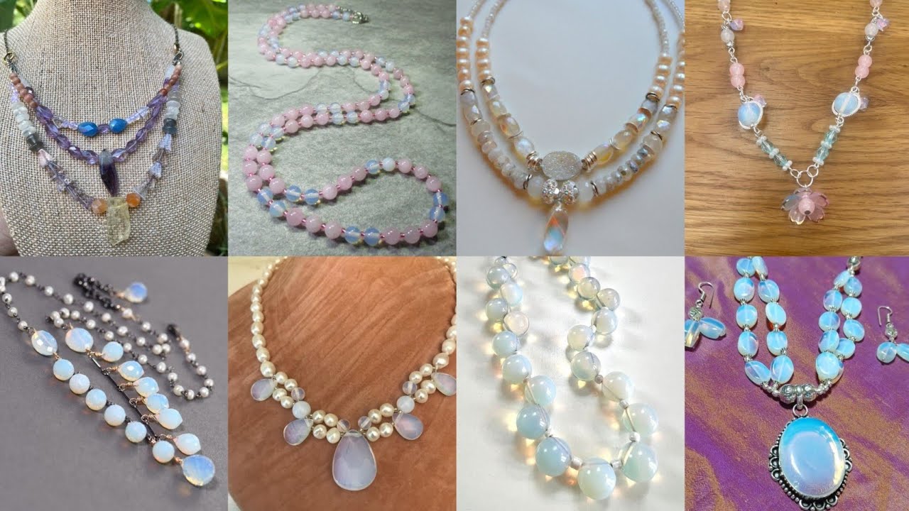 Opalite Statement Necklaces🤩 Modern Glow, Intelligent Design
