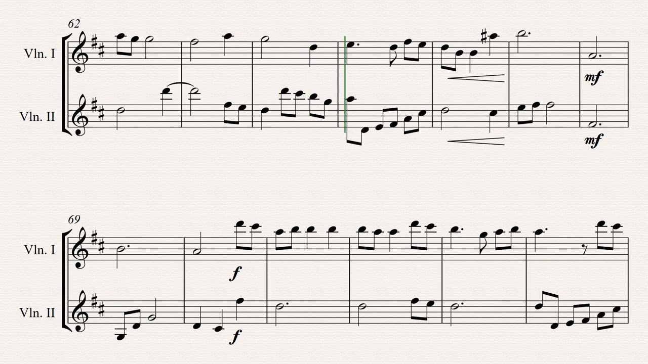 주의 은혜라 손경민 작곡/조민수 편곡 for Violin Duo
