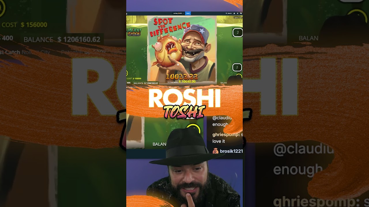 UGLIEST CATCH PULLS ROSHTEIN $962K!!! 🎣🐡 #casino #roshtein #slots #jackpot