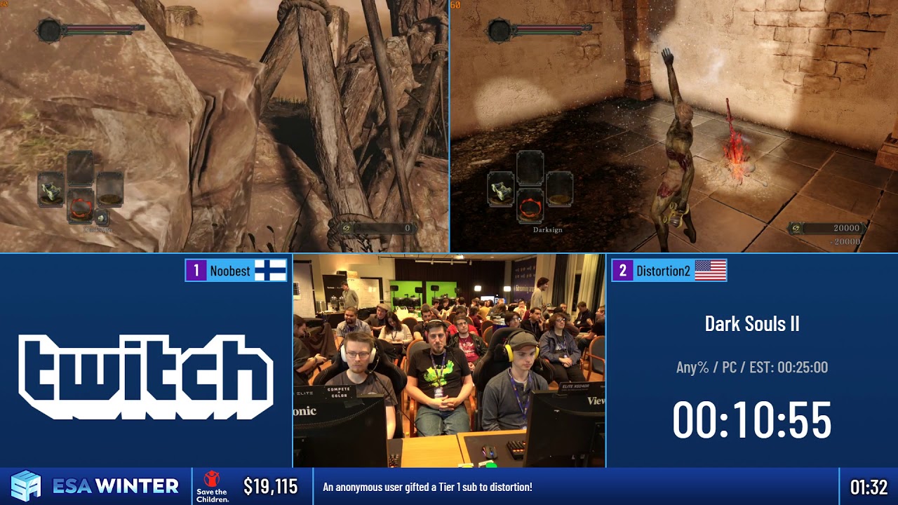 #ESAWinter19 Speedruns - Dark Souls II [Any%] by Noobest and Distortion2