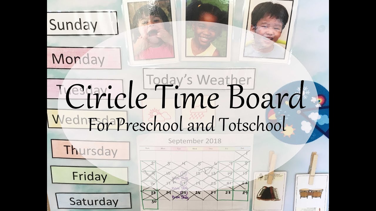 Circle Time Board for Morning Time for Preschool and Totschool Homeschool