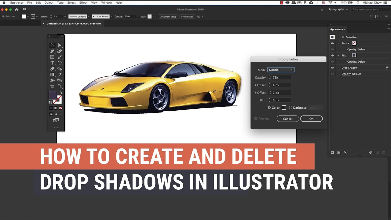 How to Create and Delete Drop Shadows in Illustrator