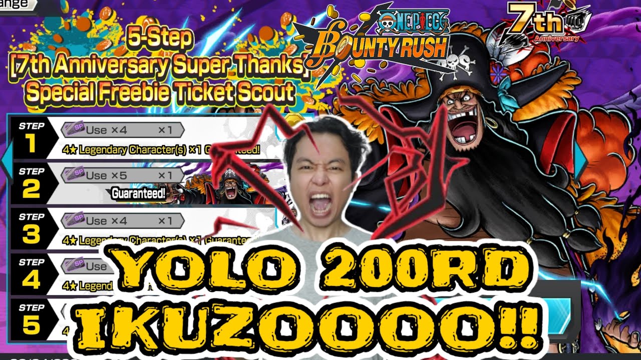 YOLO LAGI GACHA 200RD IKUZOOO!!! ||ONE PIECE BOUNTY RUSH