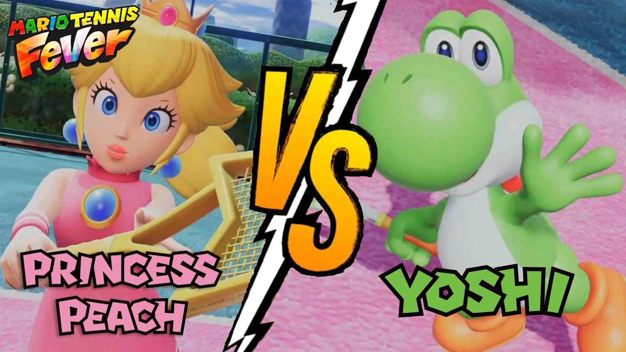 Mario Tennis Fever - Peach vs Yoshi