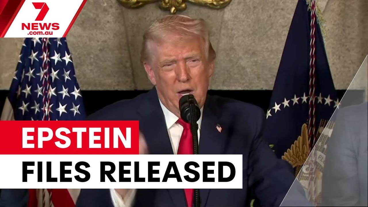 Epstein files reveal Trump jet travel details | 7NEWS