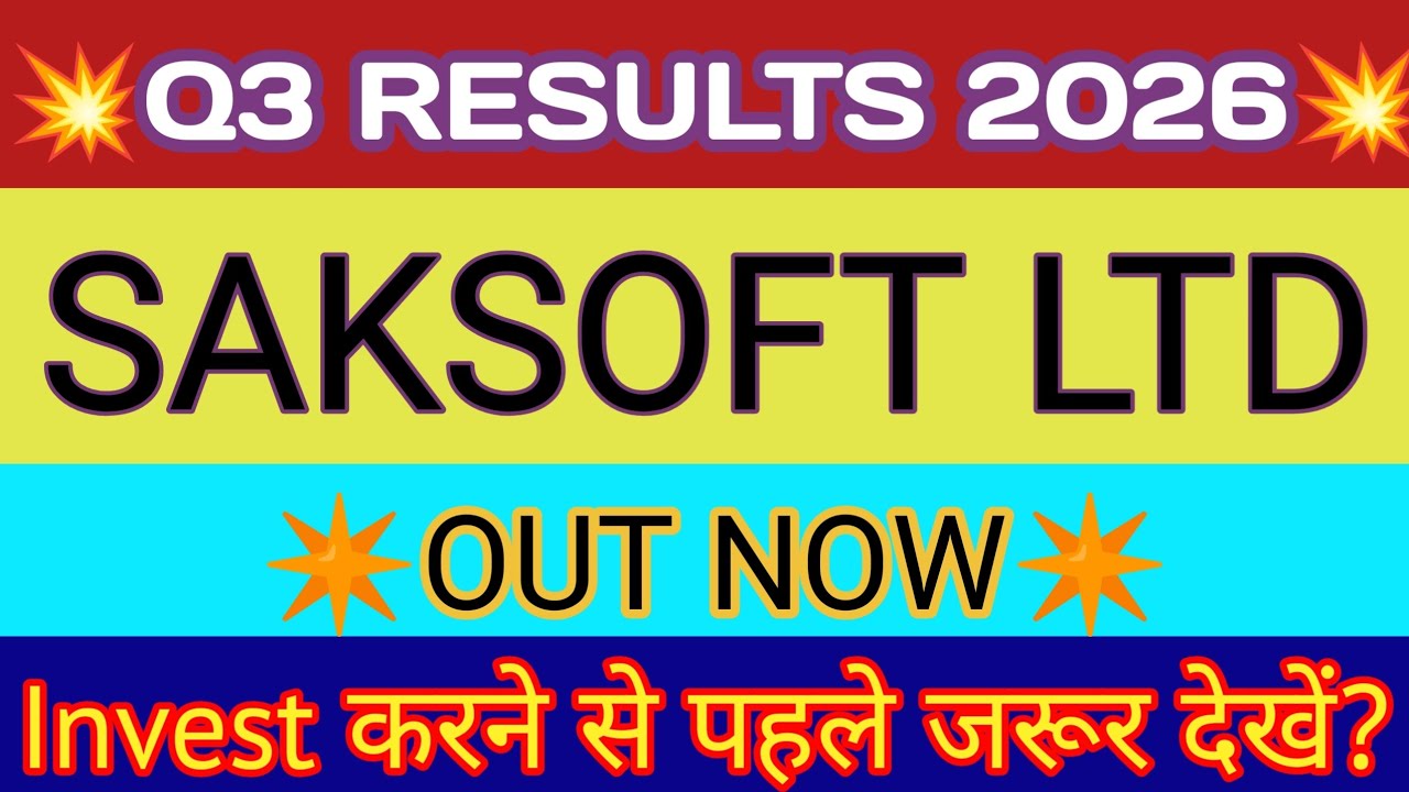 Saksoft Q3 Results 2025 🔴 Saksoft Results 🔴 Saksoft Share Latest News 🔴 Saksoft Q3 Results