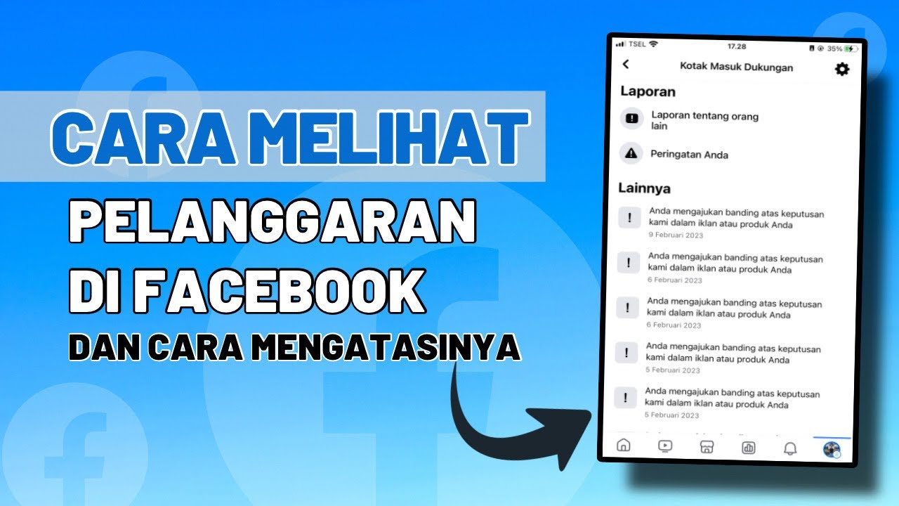 Cara melihat pelanggaran di facebook | mengatasi