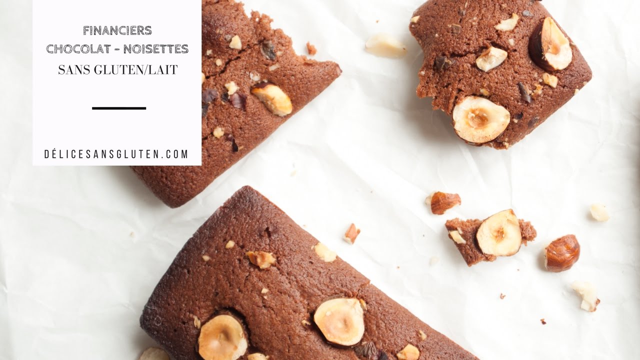 Recette sans gluten/lait : Financiers Chocolat - Noisettes