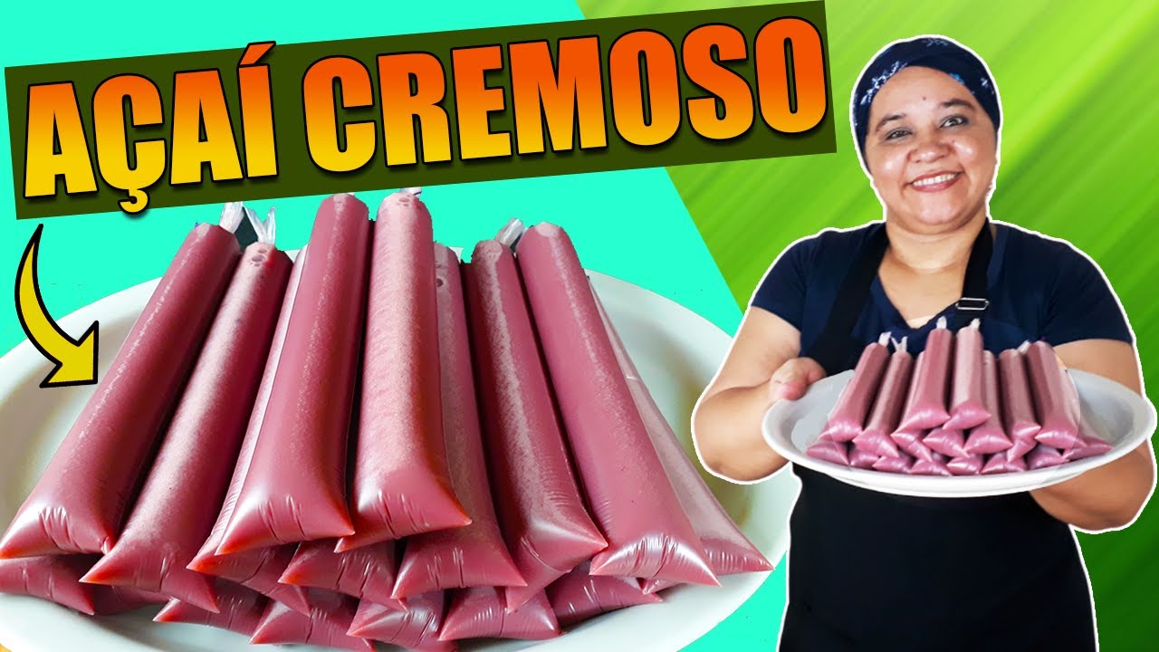 Geladinho de Açaí CREMOSO Com Base Econômica Esse é Lucro Certo ! FAÇA E VENDA MUITO !