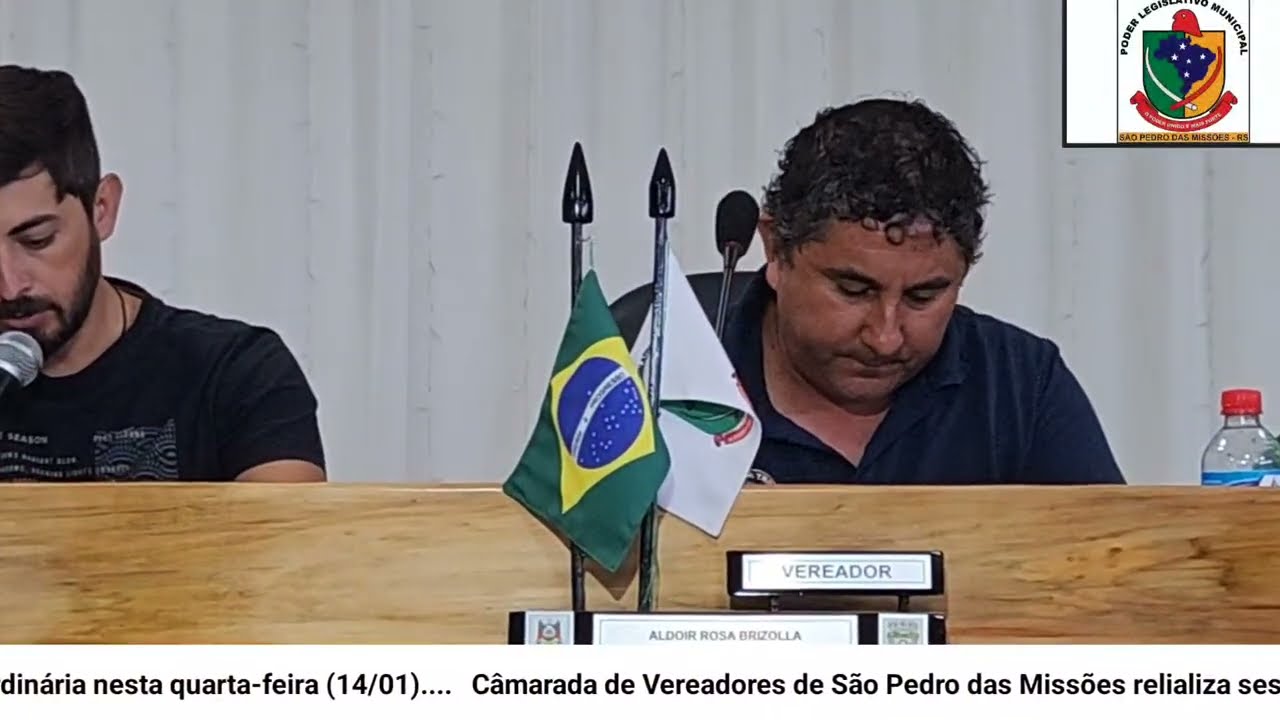 SÃO PEDRO DAS MISSÕES: CÂMARA DE VEREADORES REALIZOU SESSÃO EXTRAORDINÁRIA - 14-01-26