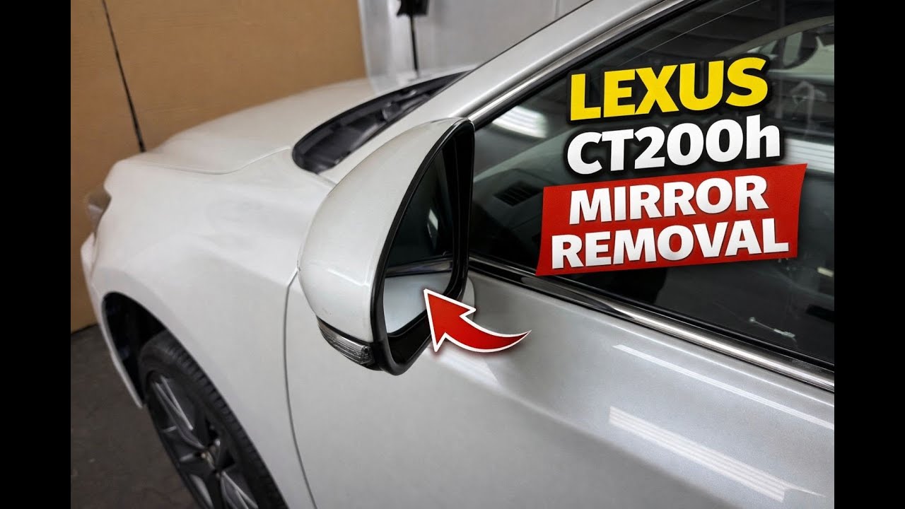 Снятие переднего зеркала на Lexus CT200h – быстрый и простой способ.