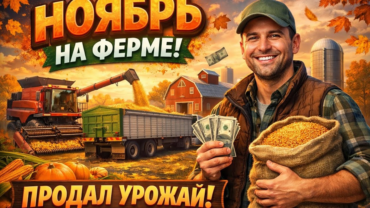 Ноябрь на ферме, уборка урожая Сосновка #2