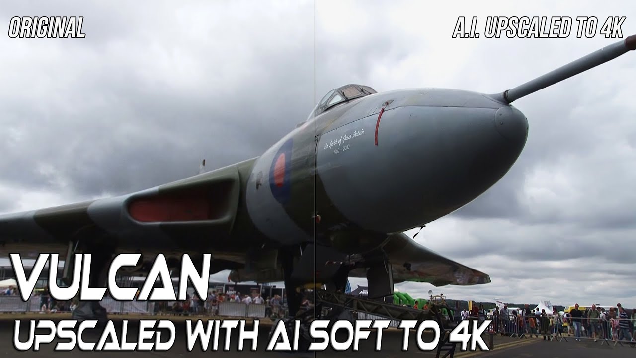 4K UHD AVRO VULCAN Return and Farewell to Flight  Upscaled with A.I. Software to 4K .