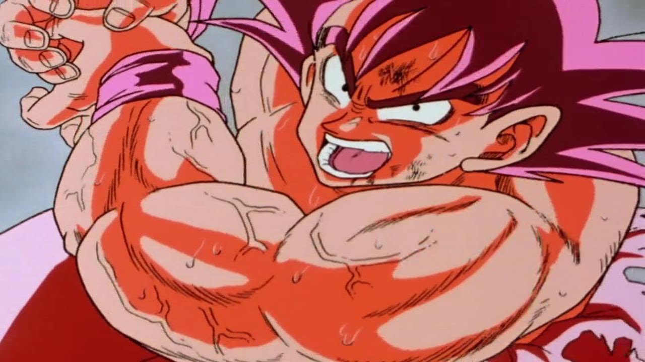 GOKU v. VEGETA - CUADRUPLE KAIOKEN - KAMEHAMEHA