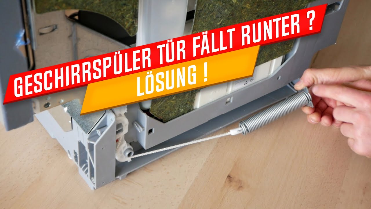 Geschirrspüler Tür fällt runter - Seilzüge und Federn tauschen, Seilzug gerissen
