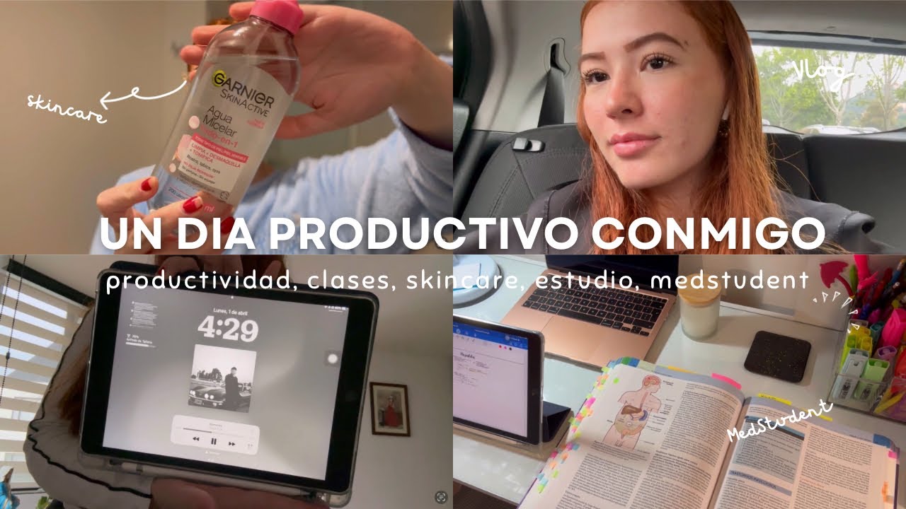 UN DÍA PRODUCTIVO CONMIGO 🍂| Med Student, tips, estudiando para un examen, skincare (vlog)