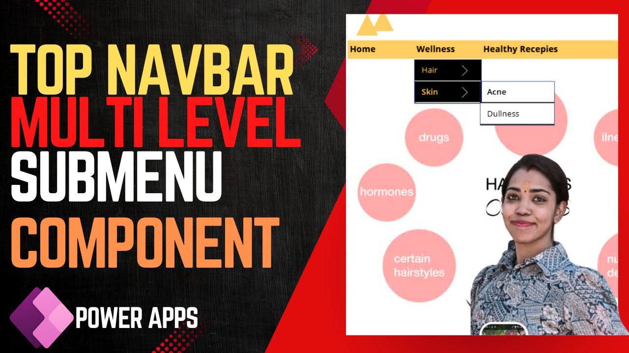 Learn How to Create a Top Navbar Component with  Multi Levels Submenu in PowerApps 🚀