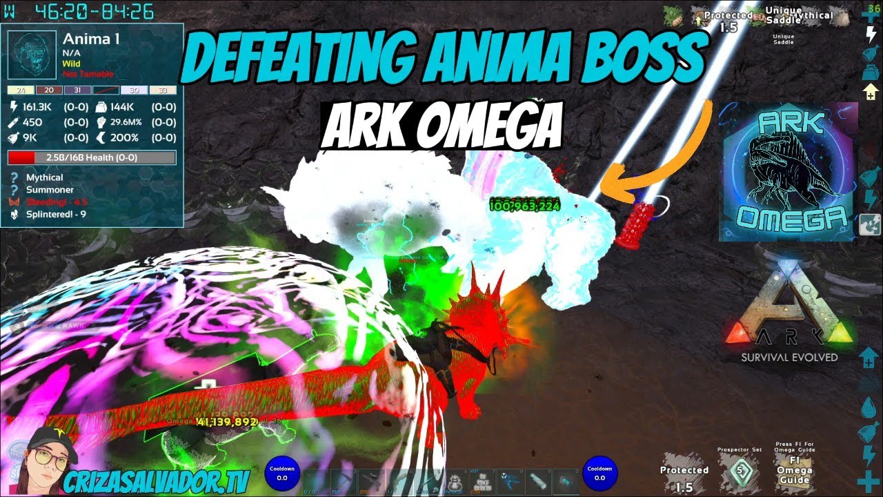 Anima VS Mythical Triceraterid and Lucky Rock Elemental in ARK Omega | ARK Survival Evolved | ARK