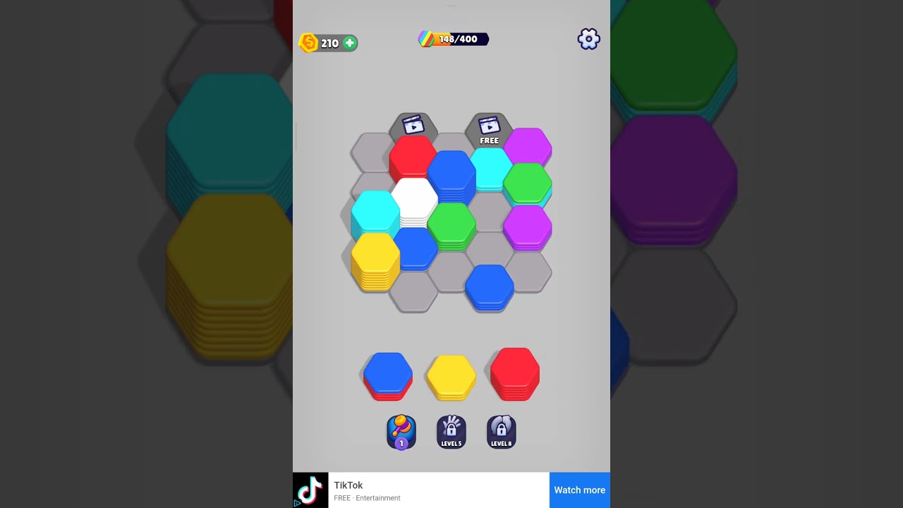 Hexa Sort LEVEL #3 GAMEPLAY