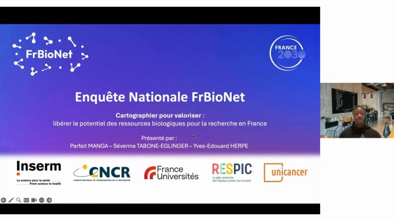 Webinaire FrBioNet : Présentation de l'enquête nationale de cartographie des biocollections