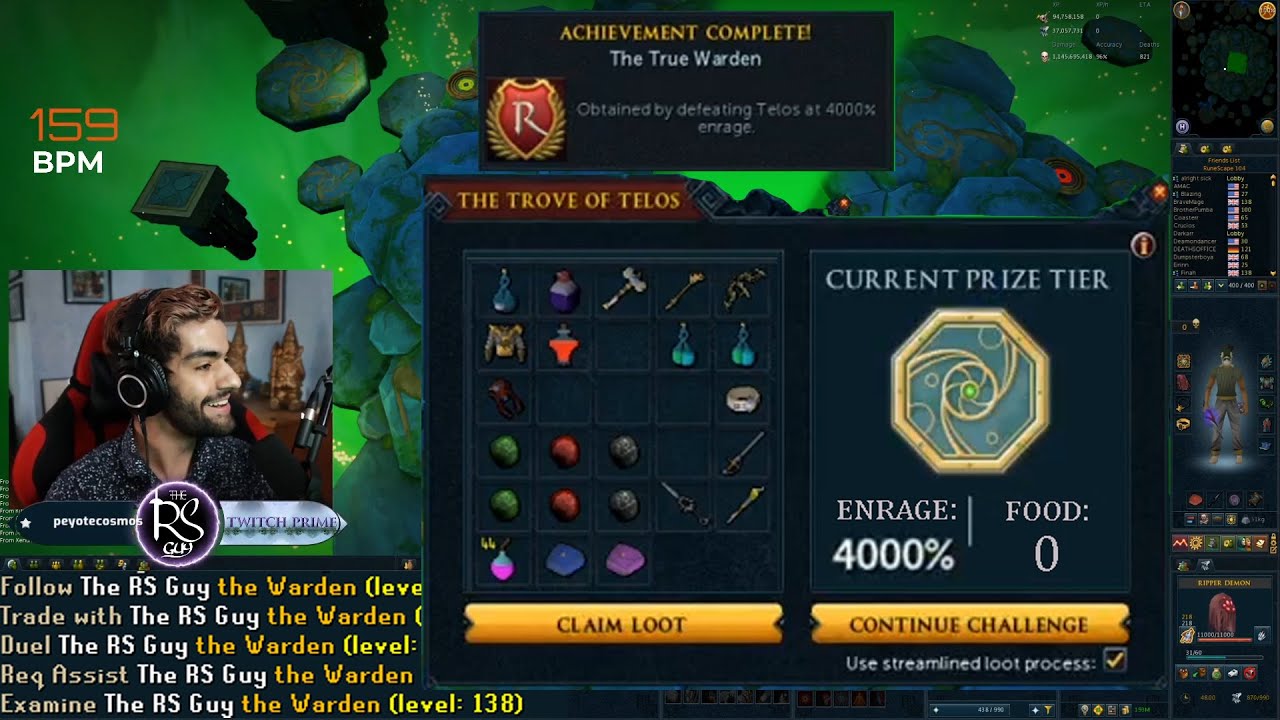 Achieving the golden Warden title with no food | The RS Guy