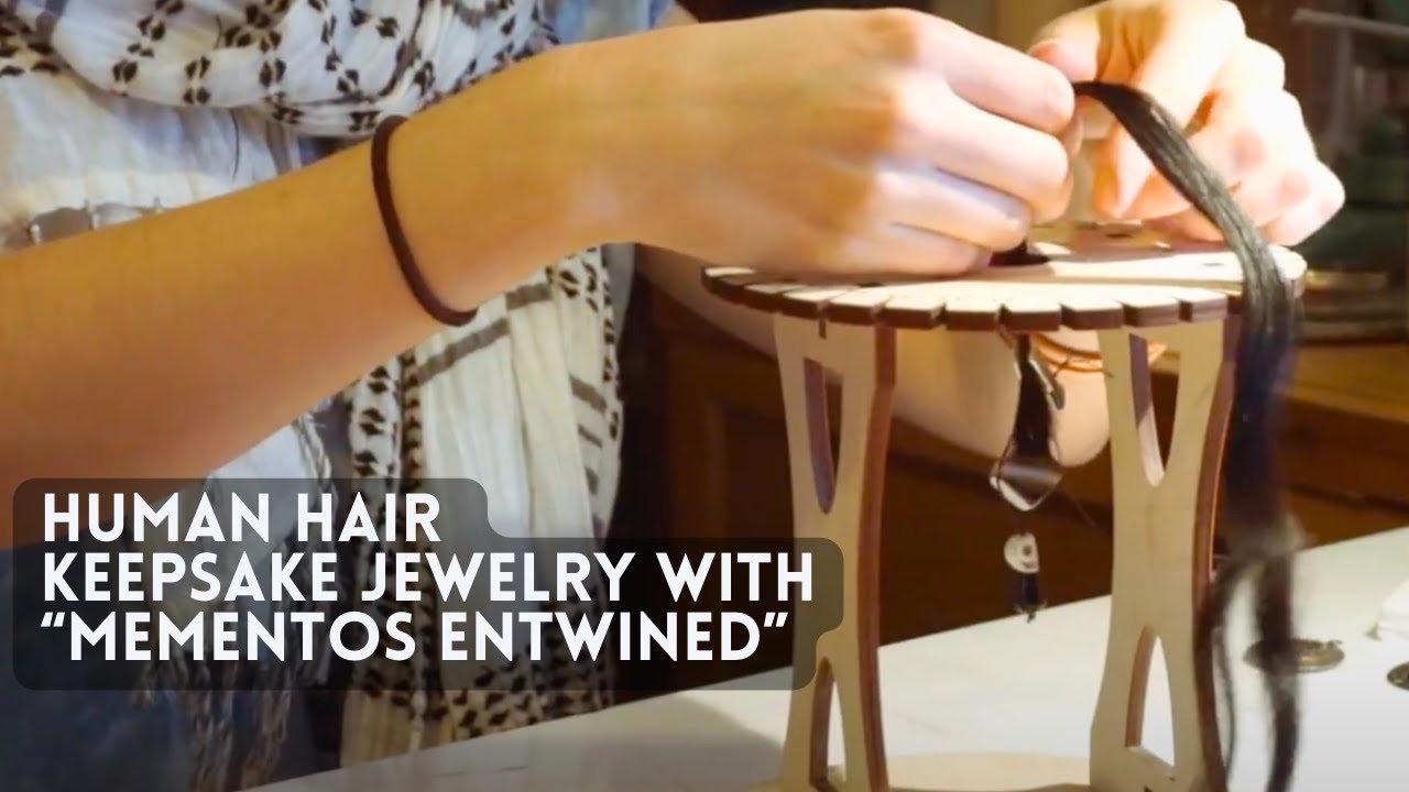 HUMAN HAIR Keepsake & Mourning Jewelry with Mementos Entwined