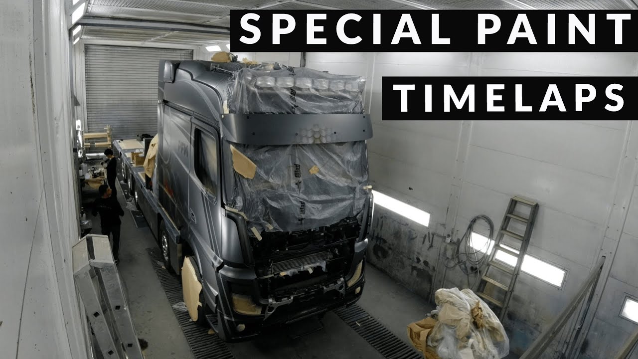 Special Paint op Mercedes MONSTERTRUCK! Timelapse Spuitwerk van een TE gek MW design!