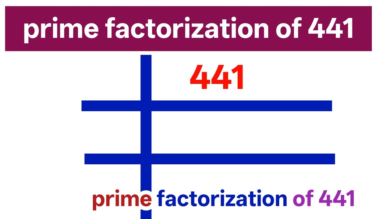 Prime factors of 441 - prime factorization ll prime factor kaise banaye 🔥