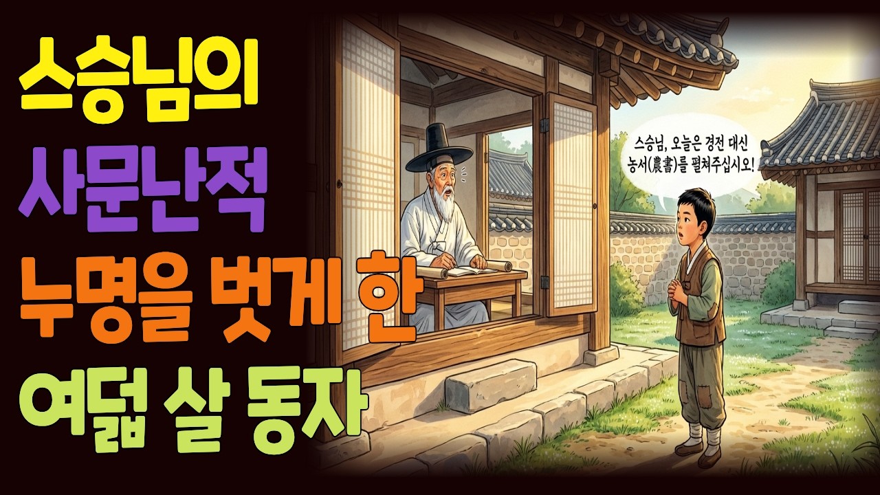 '스승님 오늘은 경전 대신 농서를 펴십시오' 사문난적 누명을 벗게 한 여덟 살 동자