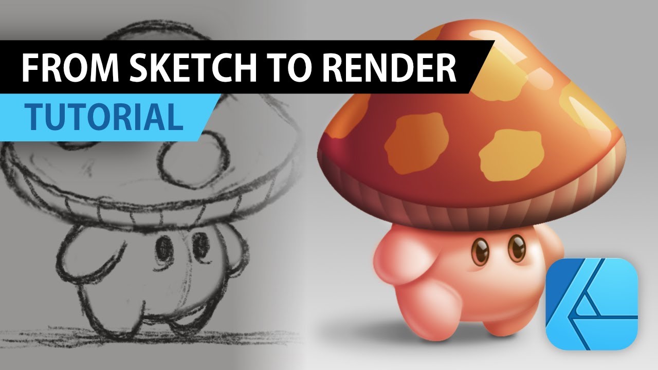 Учебное пособие по Affinity Designer — Грибной парень