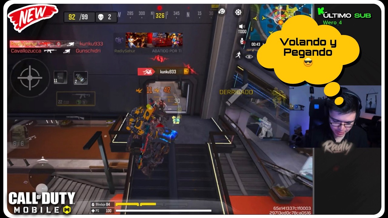 RADLY TIENE BIEN CONTROLADO EL DISPARO EN EL AIRE🥵| CALL OF DUTY MOBILE |
