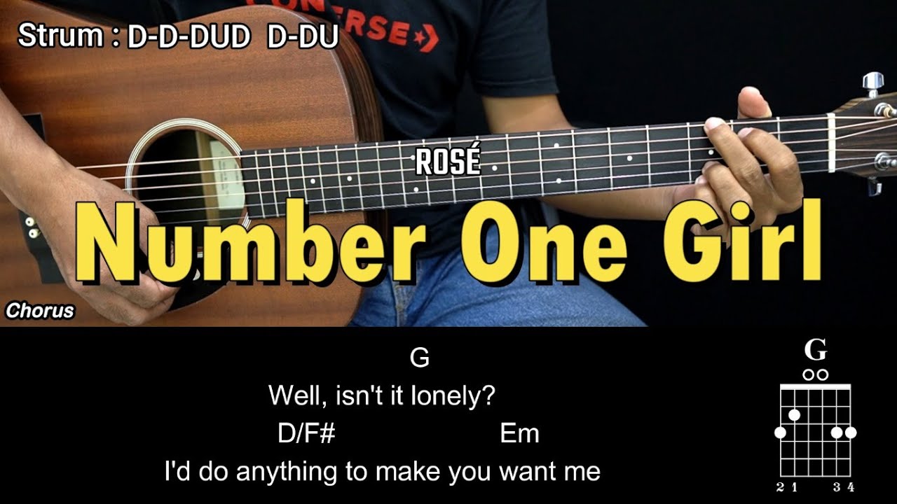 Number One Girl - ROSÉ | EASY Guitar Tutorial with Chords - Guitar Lessons