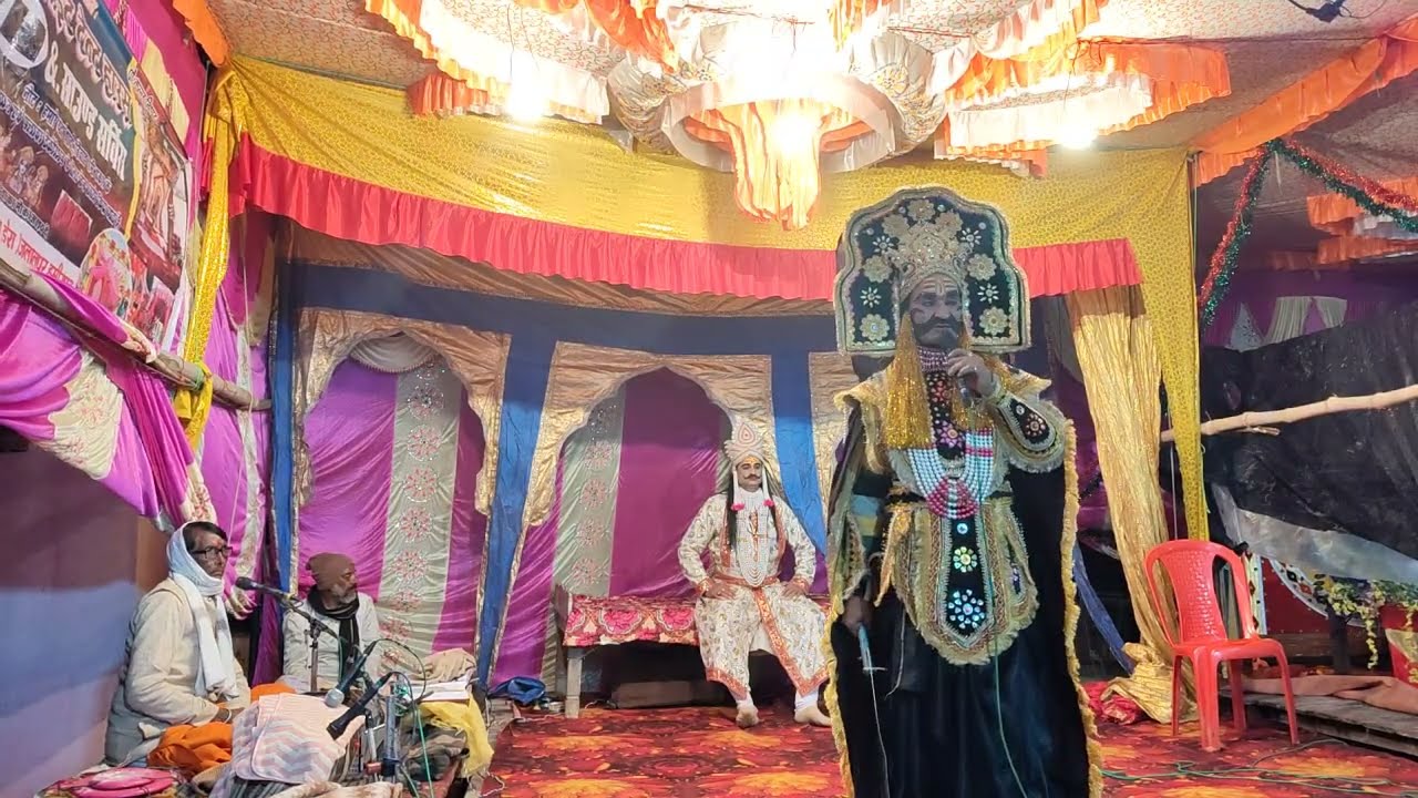 रावण और बड़ासुर संवाद ग्राम पटरेथा भेड़ी//रावण जी शानसिंह जी और बाणासुर नीरज जी