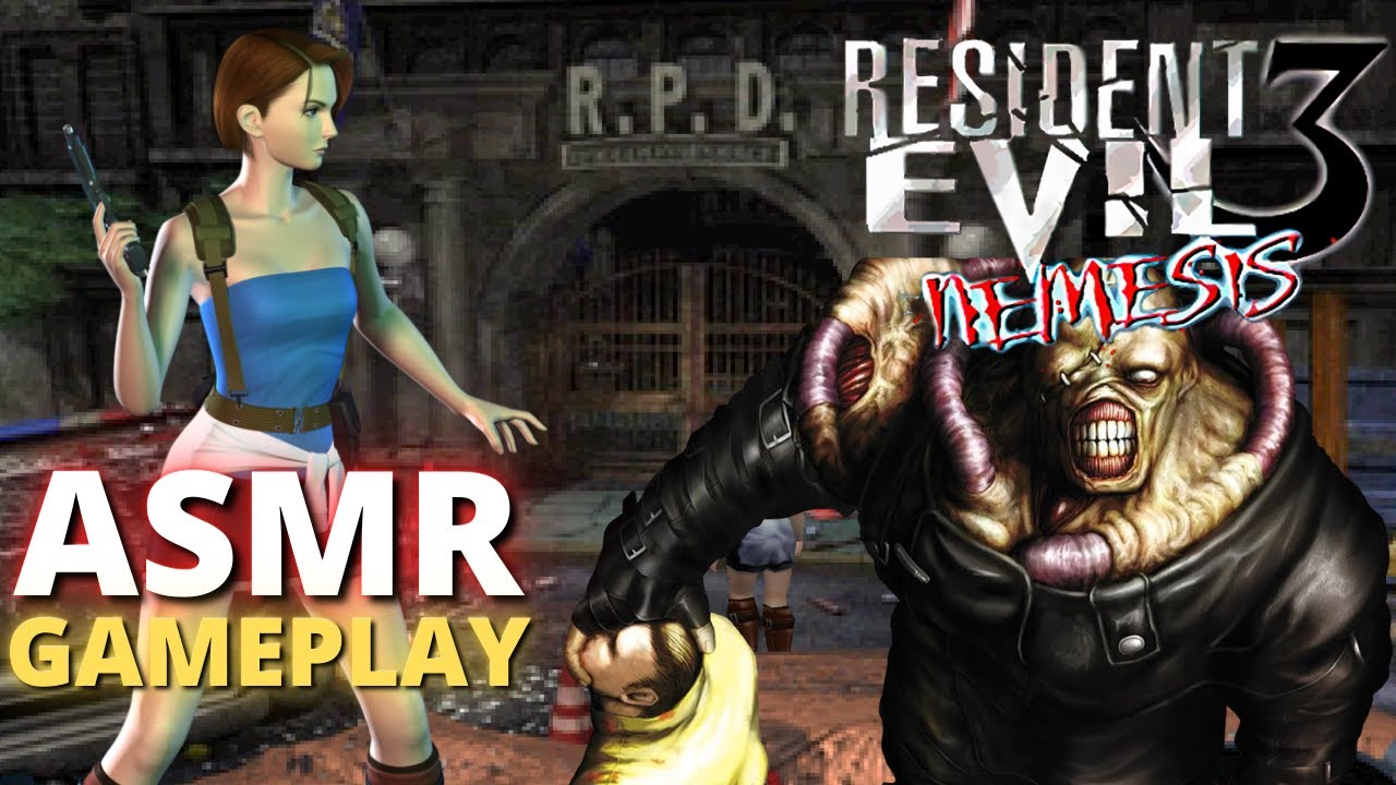 ASMR GAMEPLAY: RESIDENT EVIL 3 NEMESIS - PLAYSTATION 1 (Gameplay, Sons de boca) #asmr #gameplay
