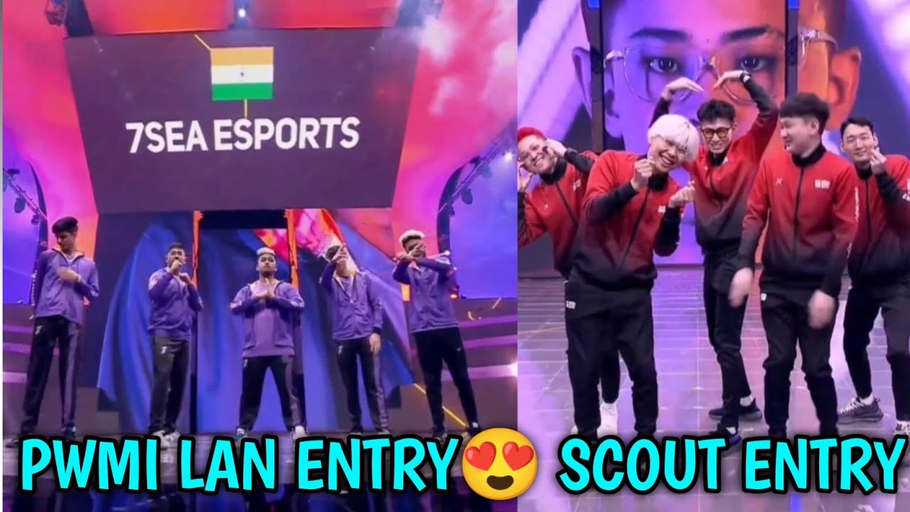PMWI Lan Entry | All Team's Lan Event Entry | 7Sea Lan Entry in PMWI | Scout PMWI Entry😍