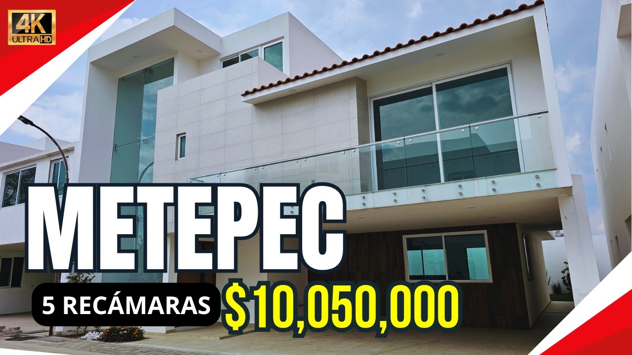 CASAS EN VENTA EN METEPEC CON UN DISEÑO ESPECTACULAR, 5 RECAMARAS, ROOF GARDEN Y MAS