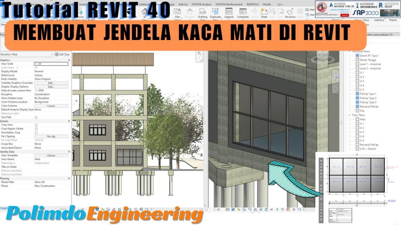 Cara Membuat Jendela dengan Kaca Mati di Auocad REVIT