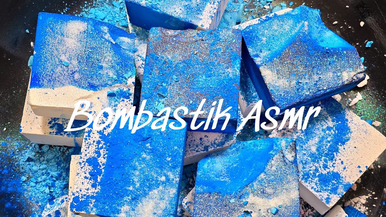 Crunchy and Crispy  blue #gymchalk #gymchalkasmr