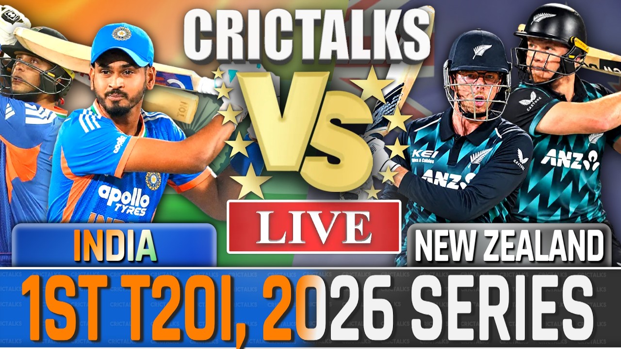 🔴 Live: IND vs NZ, 1st T20I Live Cricket Today, 2026 Series, Live Match Commentary, 1st Inn