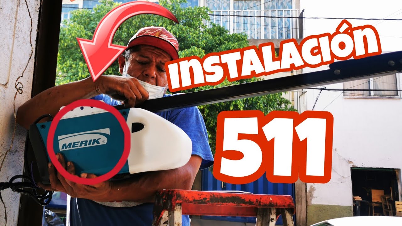 Instalación 511 MERIK puerta automatizada de Garage 📱 📱 📱