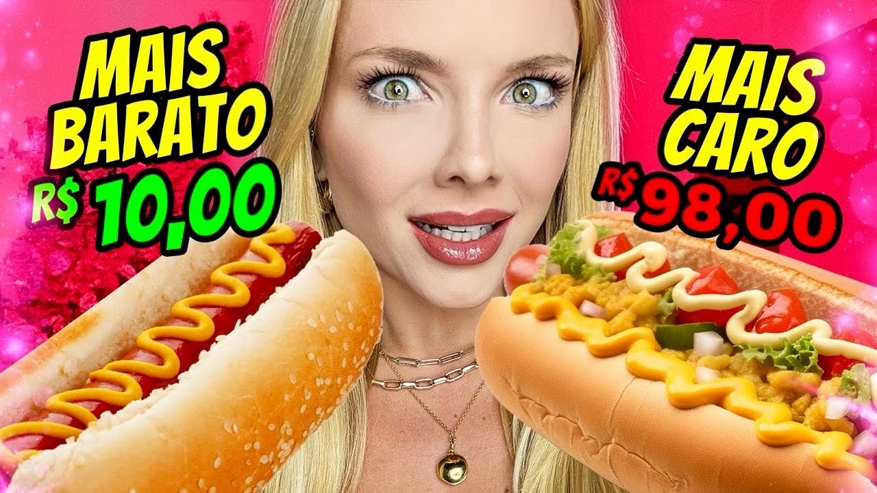 COMPAREI O HOT DOG MAIS CARO E A MAIS BARATO DO APLICATIVO DE DELIVERY