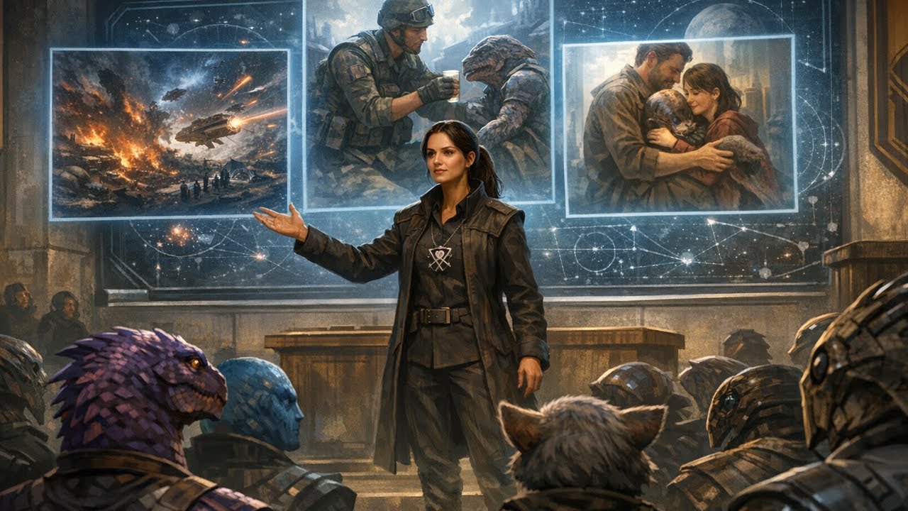 Uma cara nova chega à Galactic Premier Academy   mas ninguém sabe quem ela realmente é HFY