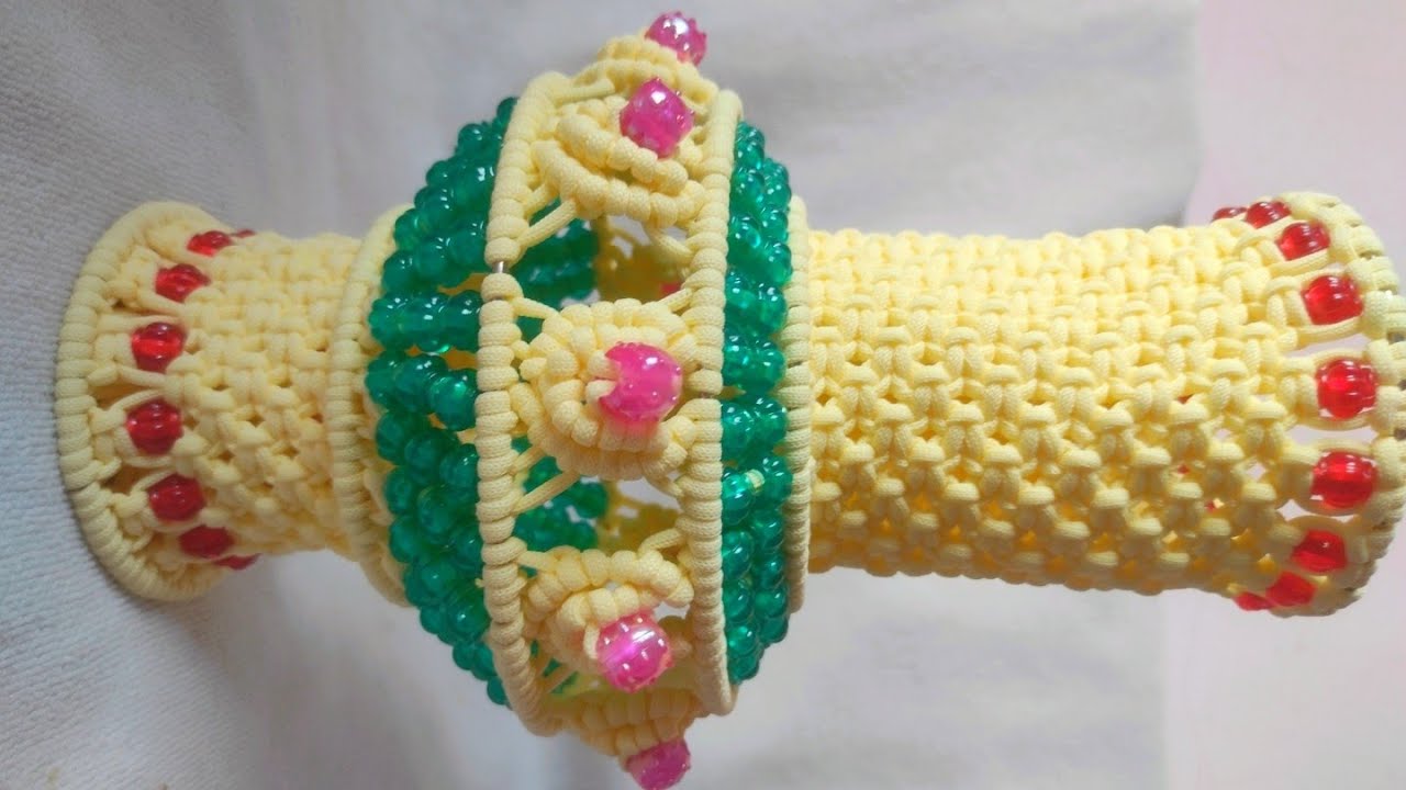 Easy Macrame Flower pot For Beginners. मैकरम का फूलदान.