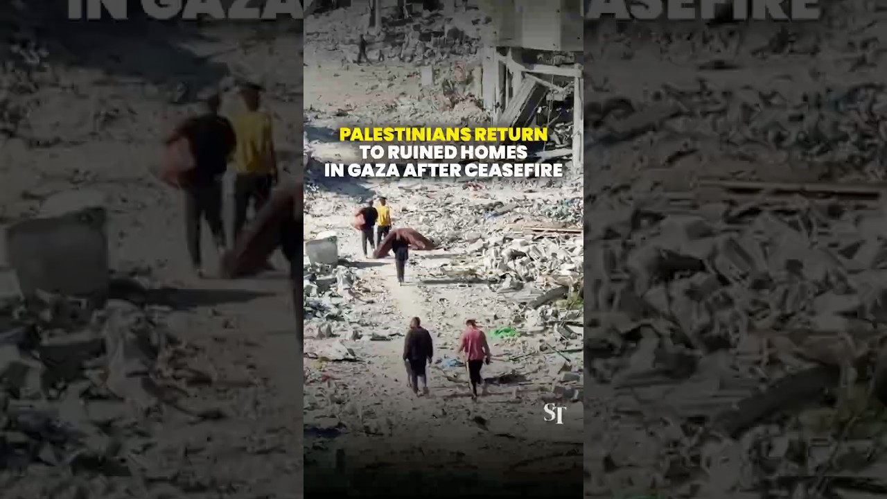 Palestinians return to ruined homes in Gaza after ceasefire