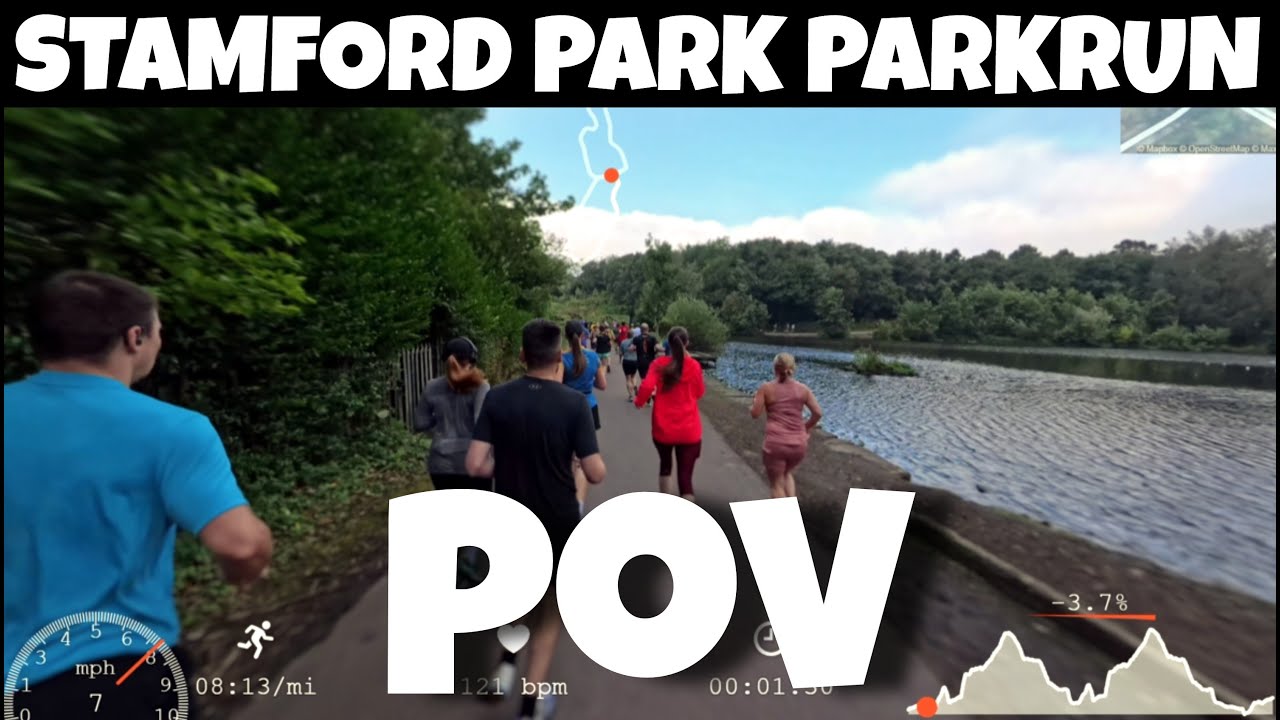Stamford Park Parkrun - Stalybridge -  POV - Full Course Event #400 - On Screen Stats